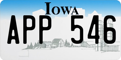IA license plate APP546