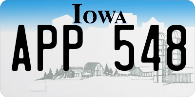 IA license plate APP548