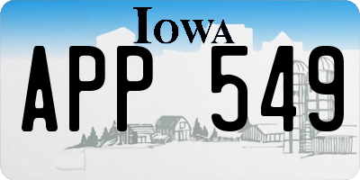 IA license plate APP549