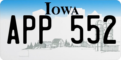 IA license plate APP552