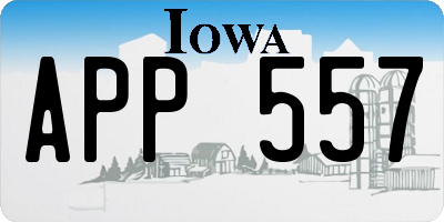 IA license plate APP557