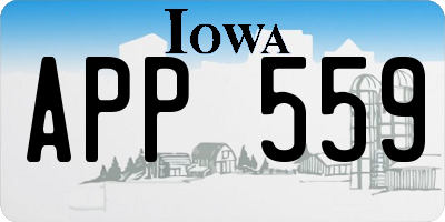 IA license plate APP559