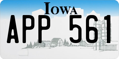 IA license plate APP561