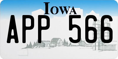 IA license plate APP566