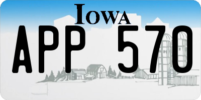 IA license plate APP570