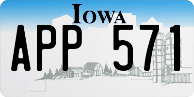 IA license plate APP571