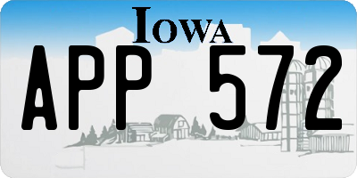 IA license plate APP572