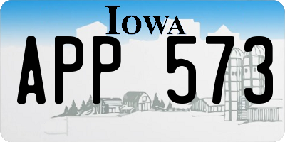 IA license plate APP573