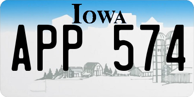 IA license plate APP574