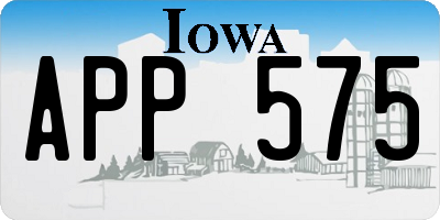 IA license plate APP575