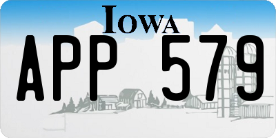 IA license plate APP579