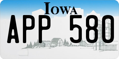 IA license plate APP580