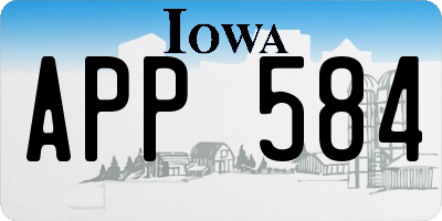 IA license plate APP584