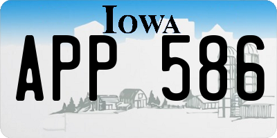 IA license plate APP586