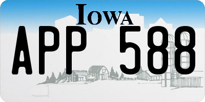 IA license plate APP588