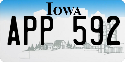 IA license plate APP592