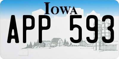 IA license plate APP593