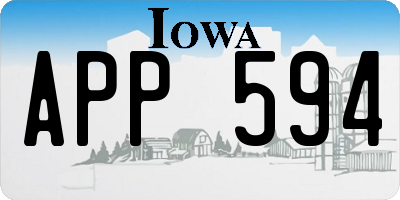 IA license plate APP594