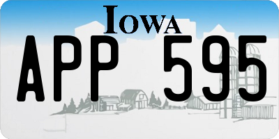 IA license plate APP595