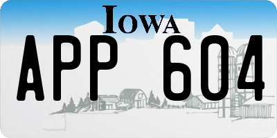 IA license plate APP604