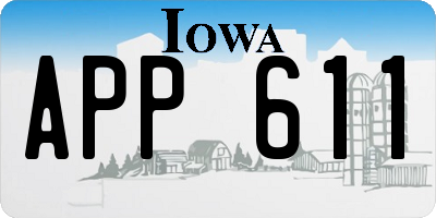 IA license plate APP611