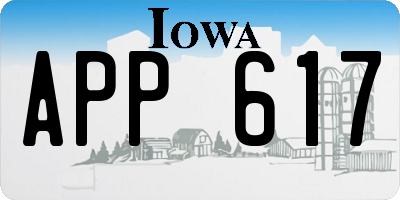 IA license plate APP617