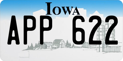 IA license plate APP622