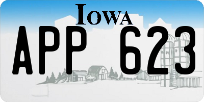 IA license plate APP623