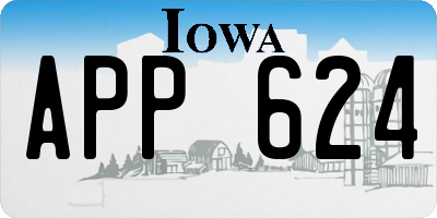IA license plate APP624