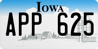 IA license plate APP625
