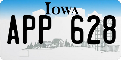 IA license plate APP628