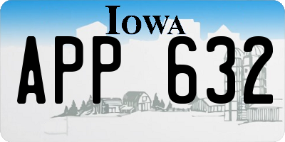 IA license plate APP632