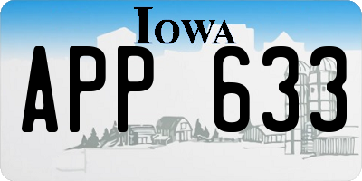 IA license plate APP633