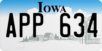 IA license plate APP634