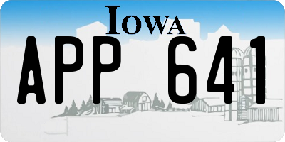 IA license plate APP641