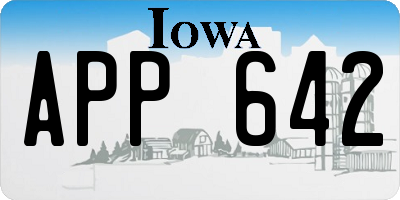 IA license plate APP642