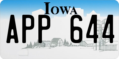 IA license plate APP644