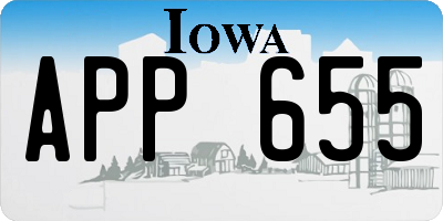 IA license plate APP655