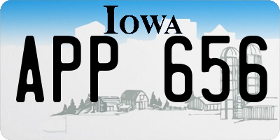 IA license plate APP656