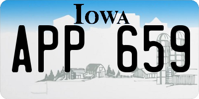 IA license plate APP659