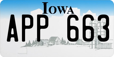 IA license plate APP663