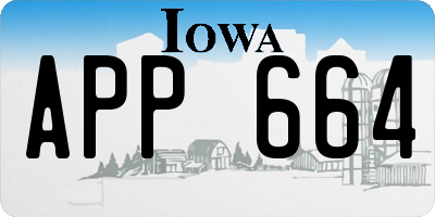 IA license plate APP664