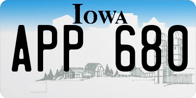 IA license plate APP680