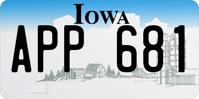 IA license plate APP681