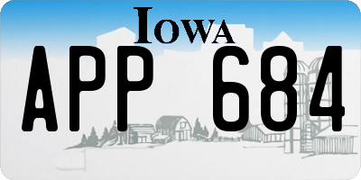 IA license plate APP684