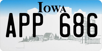 IA license plate APP686