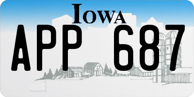 IA license plate APP687