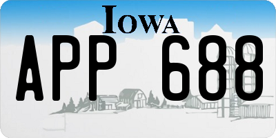IA license plate APP688
