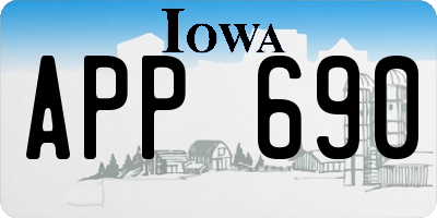 IA license plate APP690