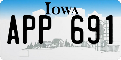 IA license plate APP691